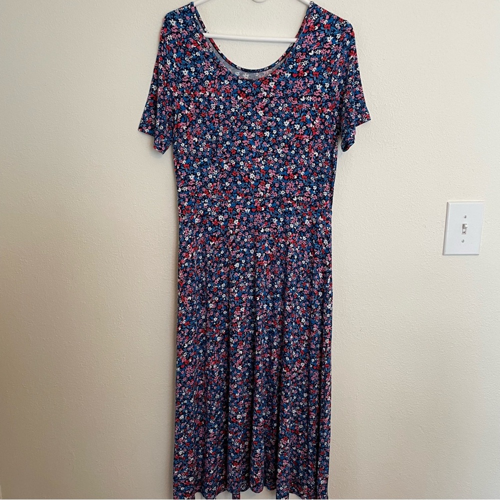 Draper James Tammy‎ T-shirt Midi Dress Medium Floral